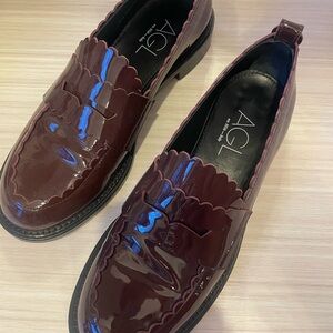AGL Deep Burgundy Patent Loafers